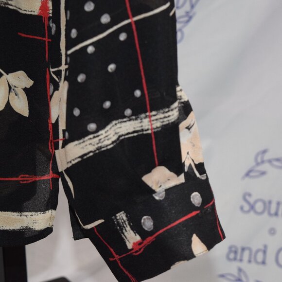 Alfred Dunner Collared Long Sleeve, Button Front Blouse, Size 18 - Picture 5 of 15